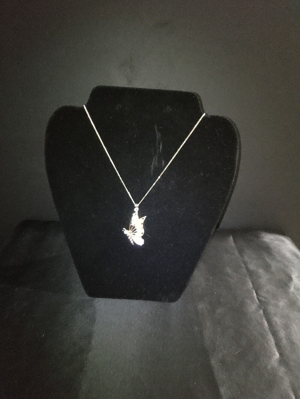 Gold-Filled Butterfly Pendant Necklace 17-19 Inch
